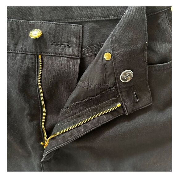 Escada Margaretha Ley black streight pants with gold hardware - Picture 7 of 13